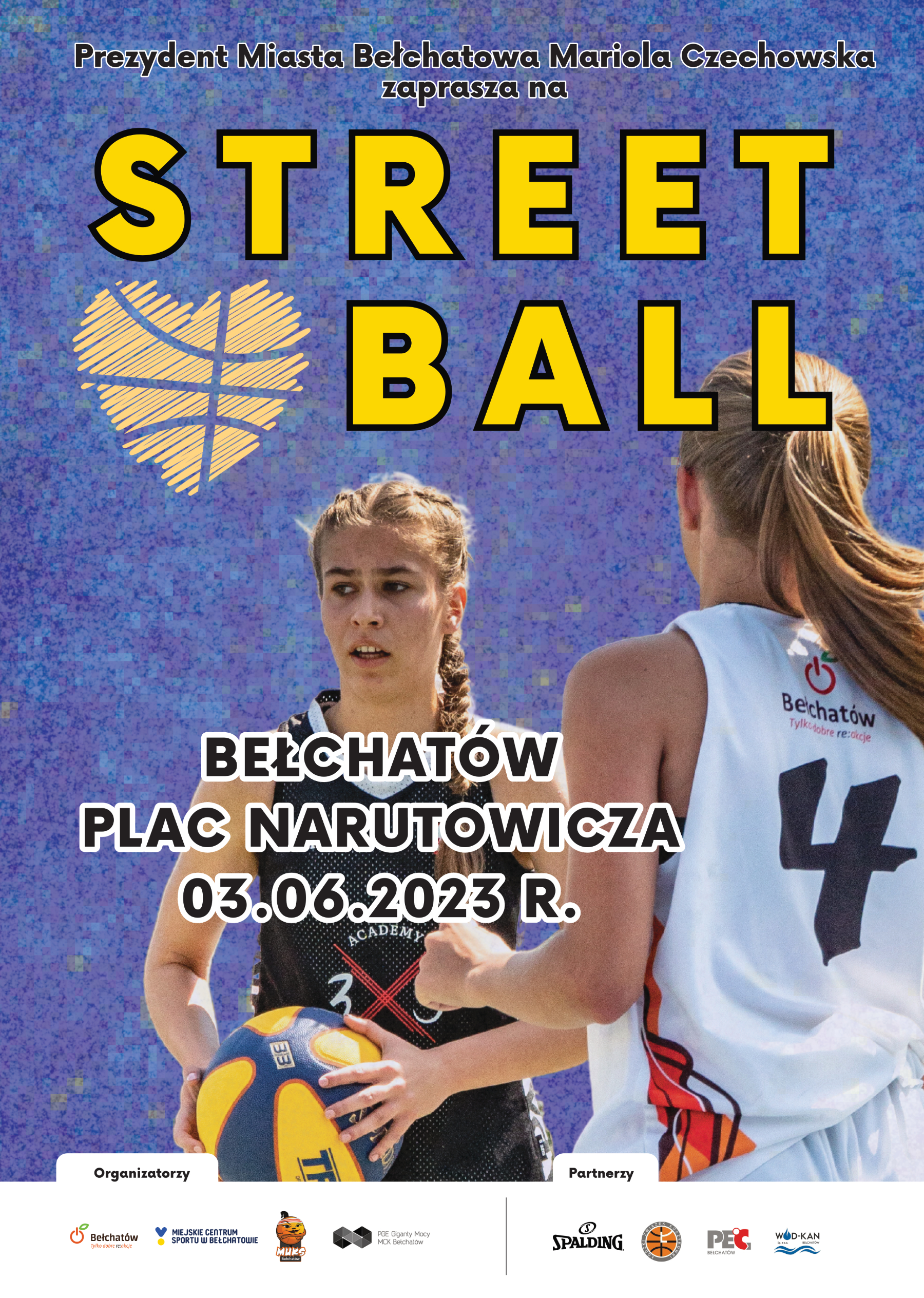 plakat reklamujący Streetball Bełchatów 2023